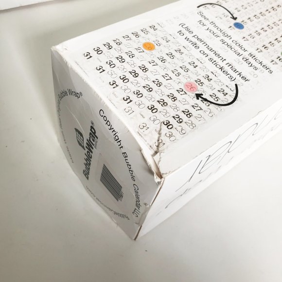 Timeless Bubble Wrap Calendar Poster Sized Wall Calendar in Box - Picture 3 of 5